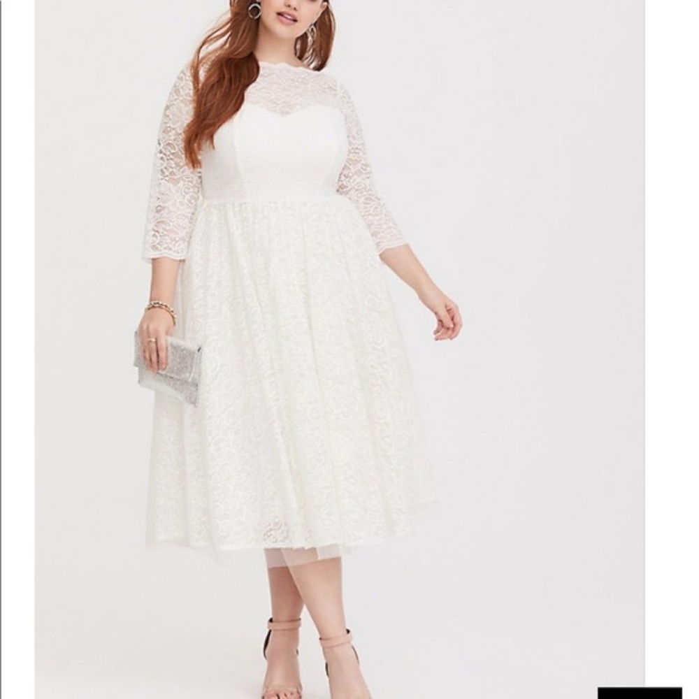 Torrid White Lace Special Occasion Dress